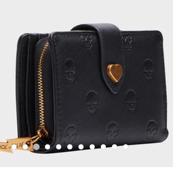 Betsy Johnson Skull Embossed Bifold Wallet - Picture 9 of 12